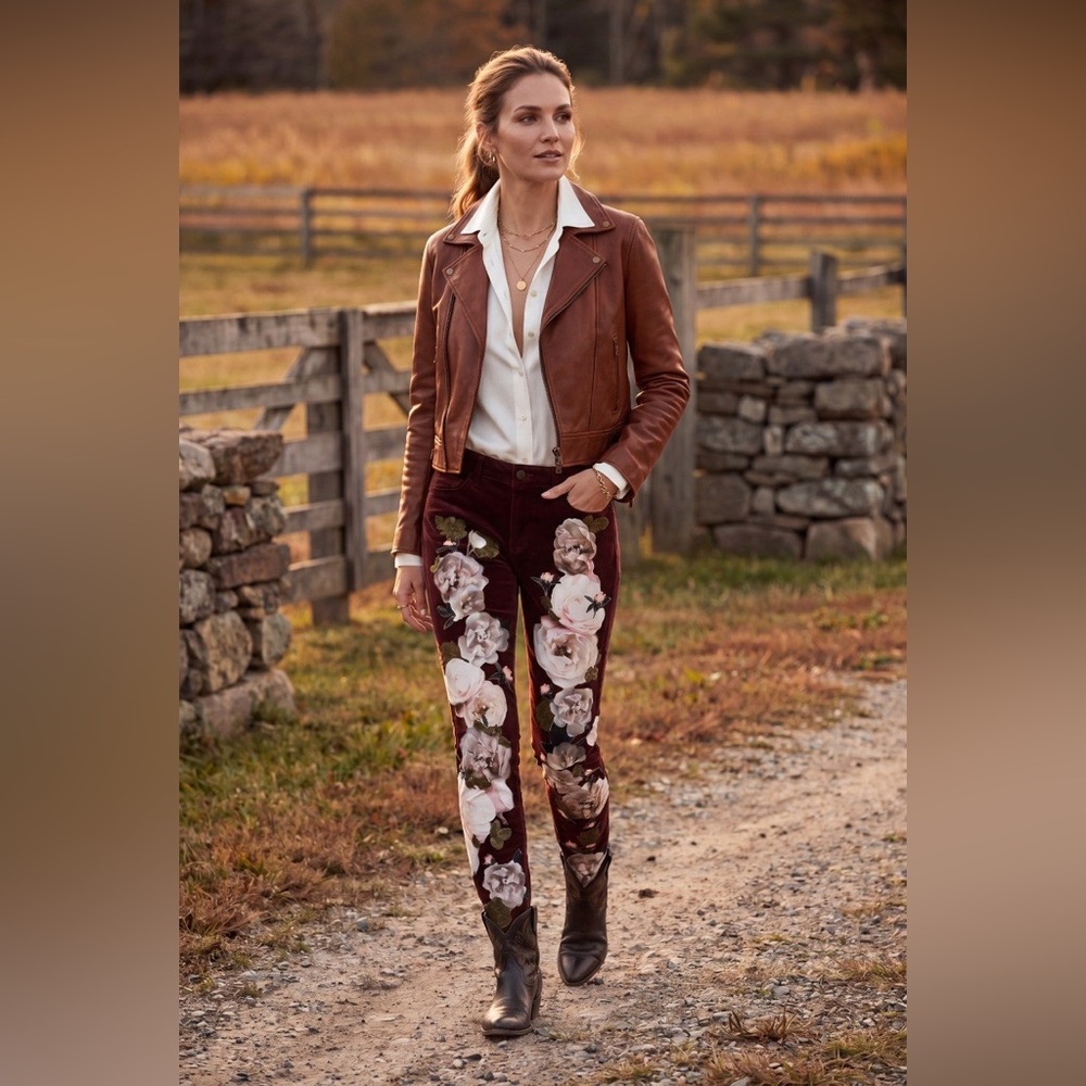 Shabby Chic Bohemian Floral Pants